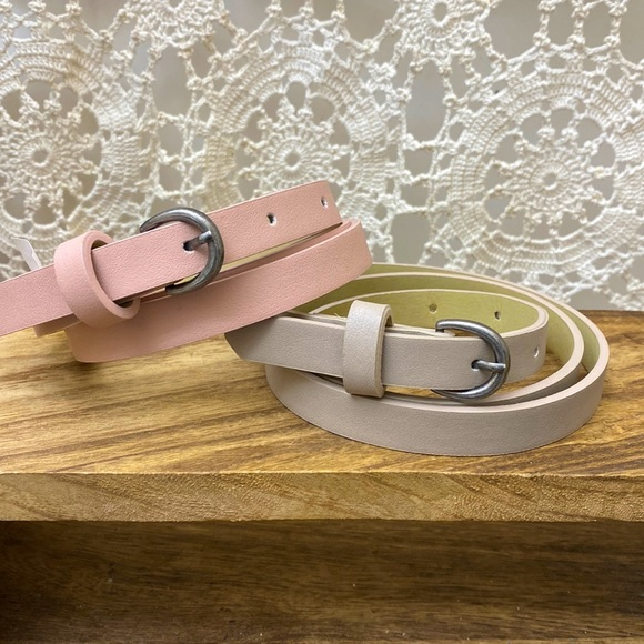 Madden girls belts set of 2 one mauve one taupe new without tags size‎ sm… - Picture 1 of 7